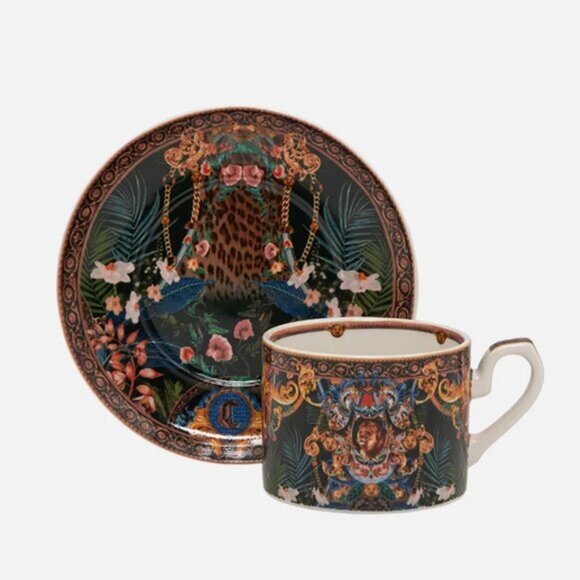 Rare! Camilla Fearless Felis Tea Cup And Saucer Set b24 - Picture 1 of 11